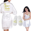 Classy White Lace Bridal Robe