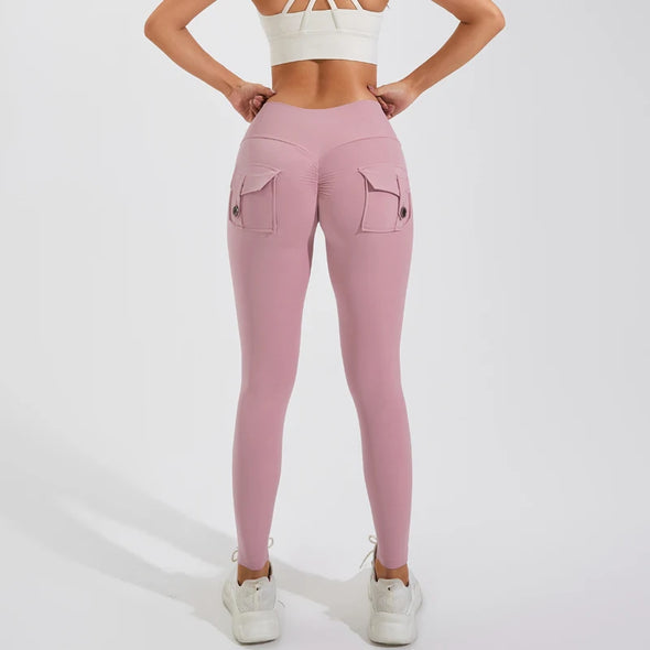 High Waist Push Up Leggings with Pockets