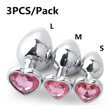 Crystal Jewelry Heart Butt Plug